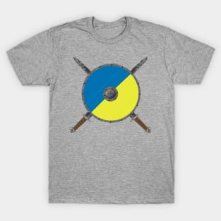 Ukrainian Viking Shield with Crossed Swords T-Shirt